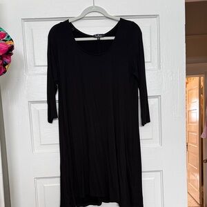 Lulu's Black Scoop Neck Mini Dress